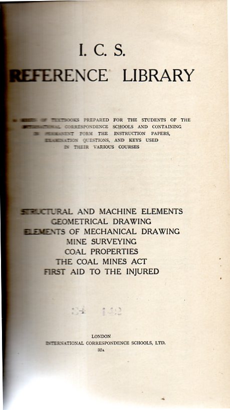 [USED] Structural and Machine Elements, Geometrical Drawing, Elements of Mechanical Drawing, Mine Surveying, Coal Properties, The Coal Mines Act, First Aid to the Injured